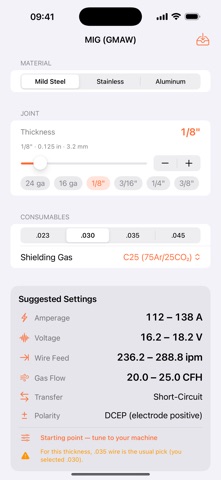 WeldMaster: Welding Calculator screenshot 1